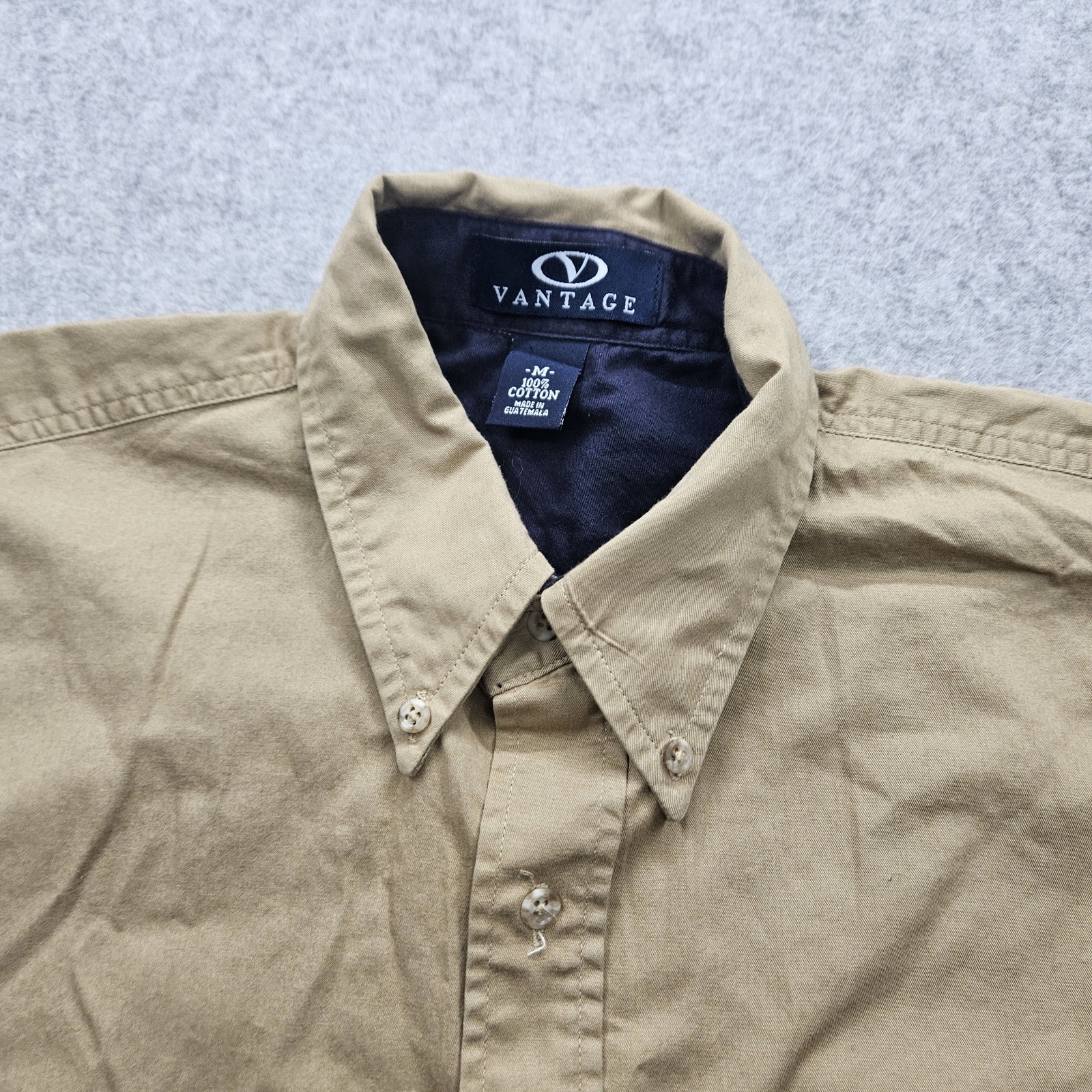 Vantage Men's Medium Brown Button-Down Long Sleev… - image 5