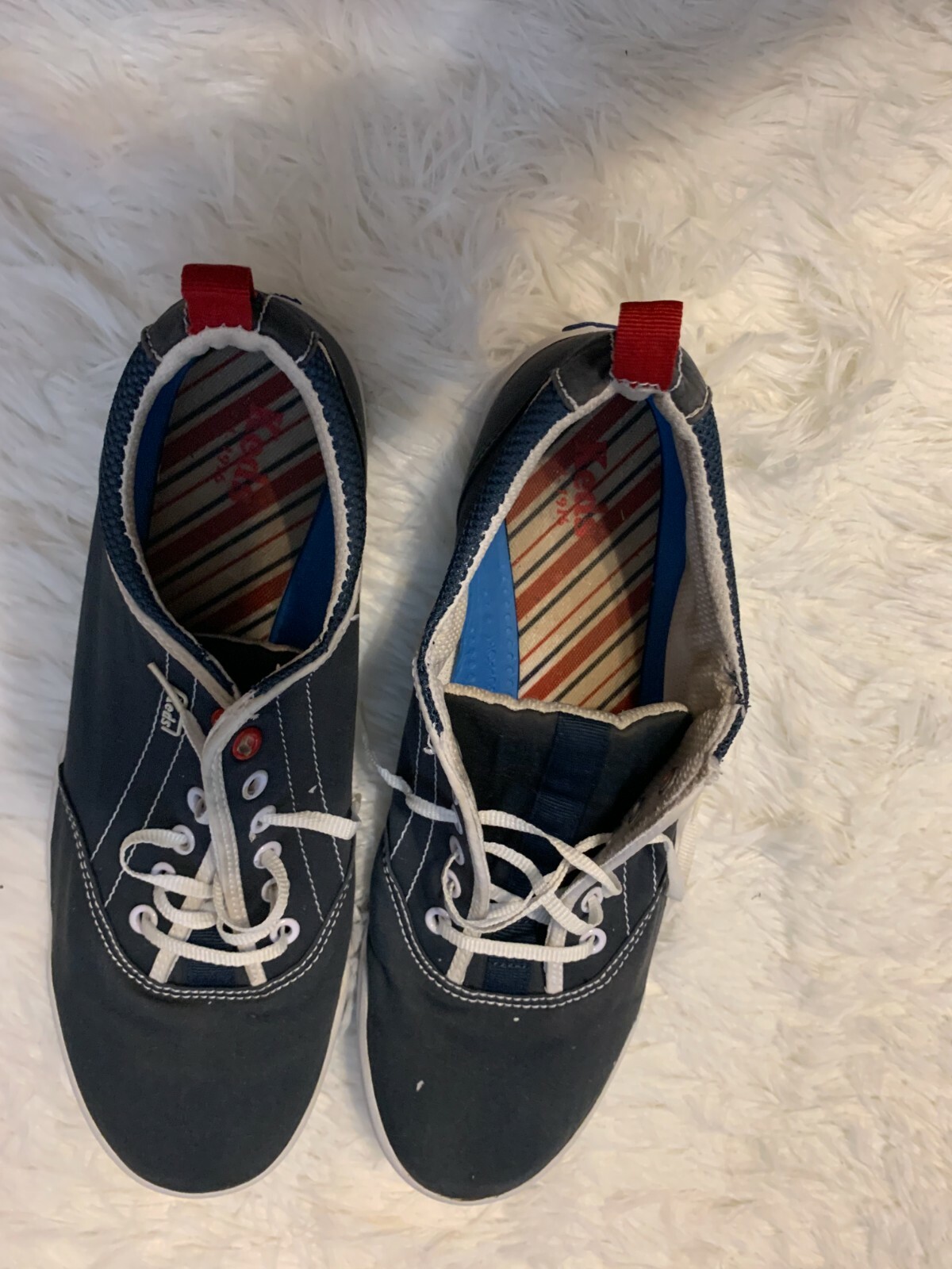 Keds Women Navy and White Tennis Shoes Size 10 Gem