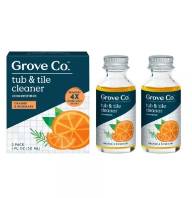    1 Boxes Of 2 Grove Co. Tub and Tile Cleaner Concentrate Orange and Rosemary