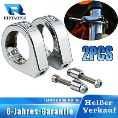 41MM CNC Blinkerhalter Befestigung Klemmen für Harley Dyna Softail Road Star DE