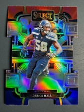 2023 Select Derick Hall Rookie RC Concourse Red Blue Prizm Die-Cut #85 Seahawks