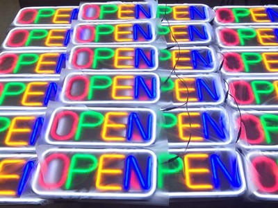 Open Signs for Business, 17.3x11.2 Bright High