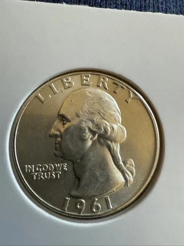 1961 US Washington Uncirculated Silver Quarter (Free Worldwide Shipping)