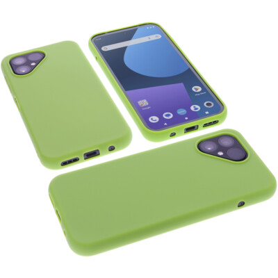 Hülle für Fairphone 5 Tasche Schutz Handytasche TPU Gummi Case Grün