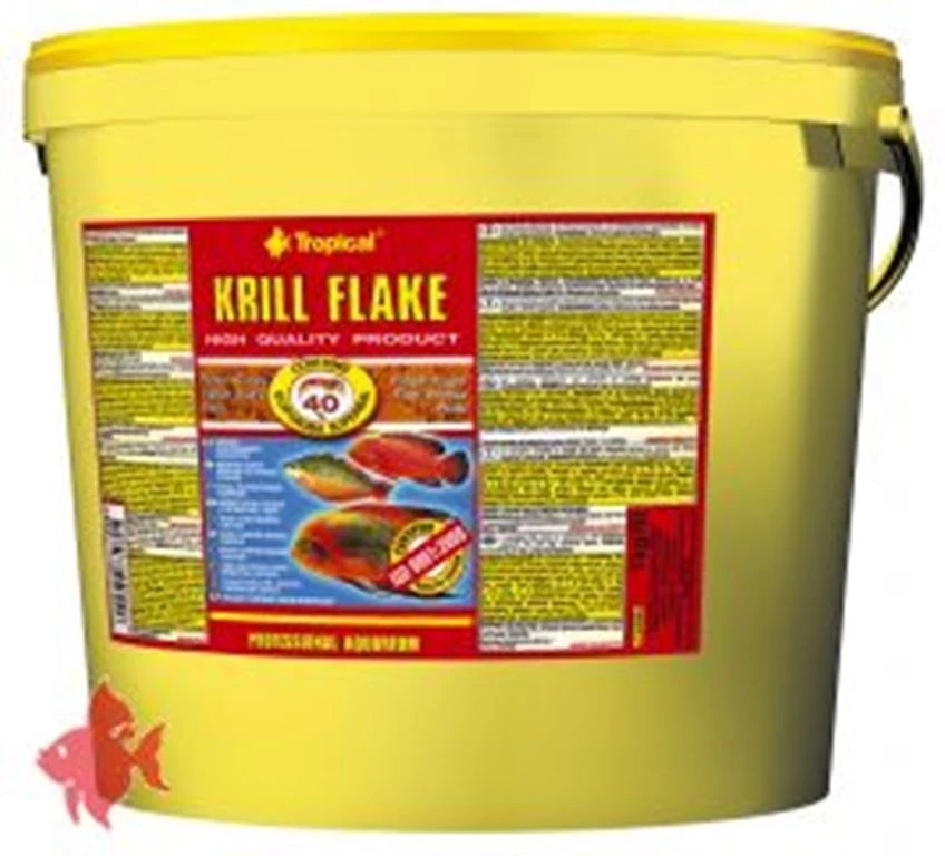 Tropical Krill Flake 5 Liter Flockenfutter Fischfutter Farbfutter Wachstum Neon