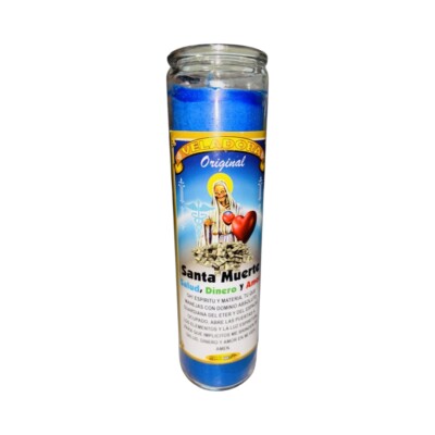 Santa Muerte Salud, Dinero y Amor Veladora - Holy Death Health, Money and Love