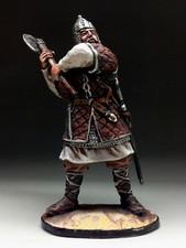 Tin toy soldiers Easy armed Russian warrior 54 mm figurine metal sculpture