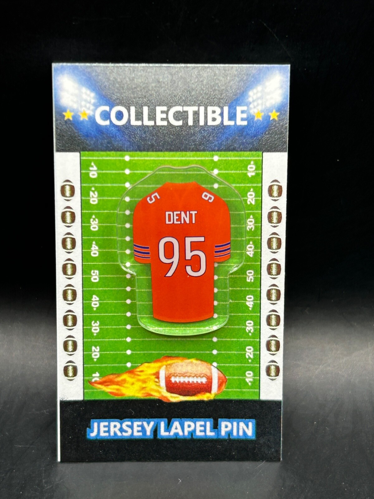 Chicago Bears Richard Dent Jersey Lapel Pin - Classic NFL Collectible - Duh BEARS