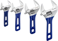 1 Piece Wide Opening Adjustable Wrench with Short Handle 6 Inch,Chrome Vanadium 