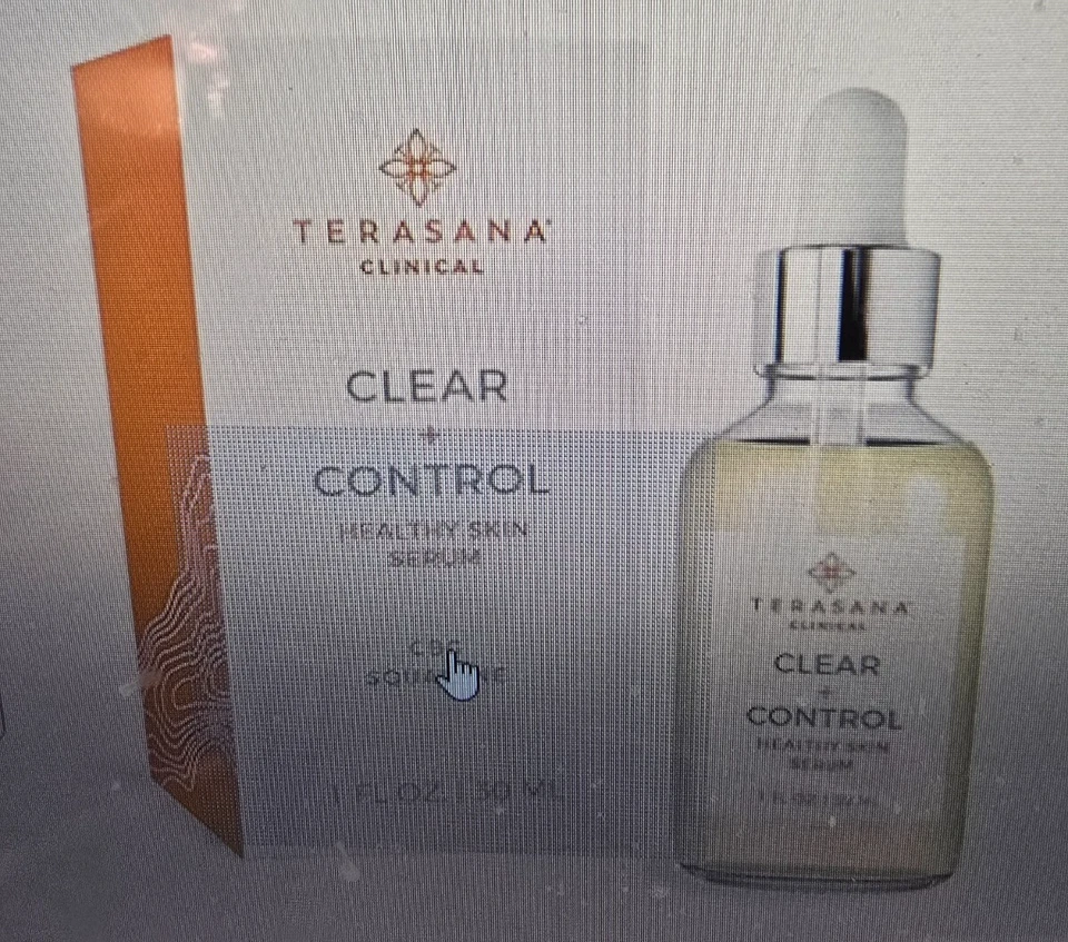 5 Terasana Clear + Control Healthy Skin Serum 1 Fl Oz NEW IN BOX -CBG Squalane - Image 2 of 4