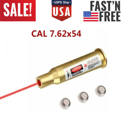 CAL 7.62x54R Red Dot Laser Brass Cartridge Bore Sighter Boresight For Hunting US