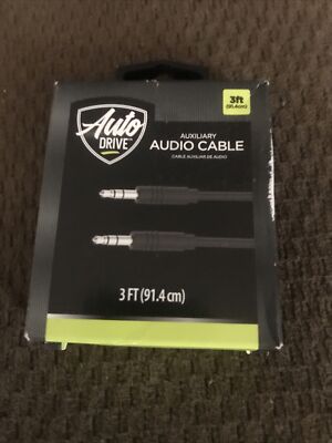 Auxiliary Auto Drive Audio Cable 3 Ft  