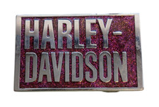 Harley Davidson Ladies HD pink glittered belt buckle H13