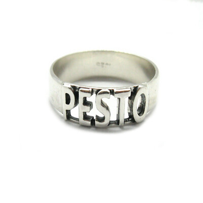 Genuine Sterling Silver Ring Band PESTO Solid Hallmarked 925 R001928 Nickel Free