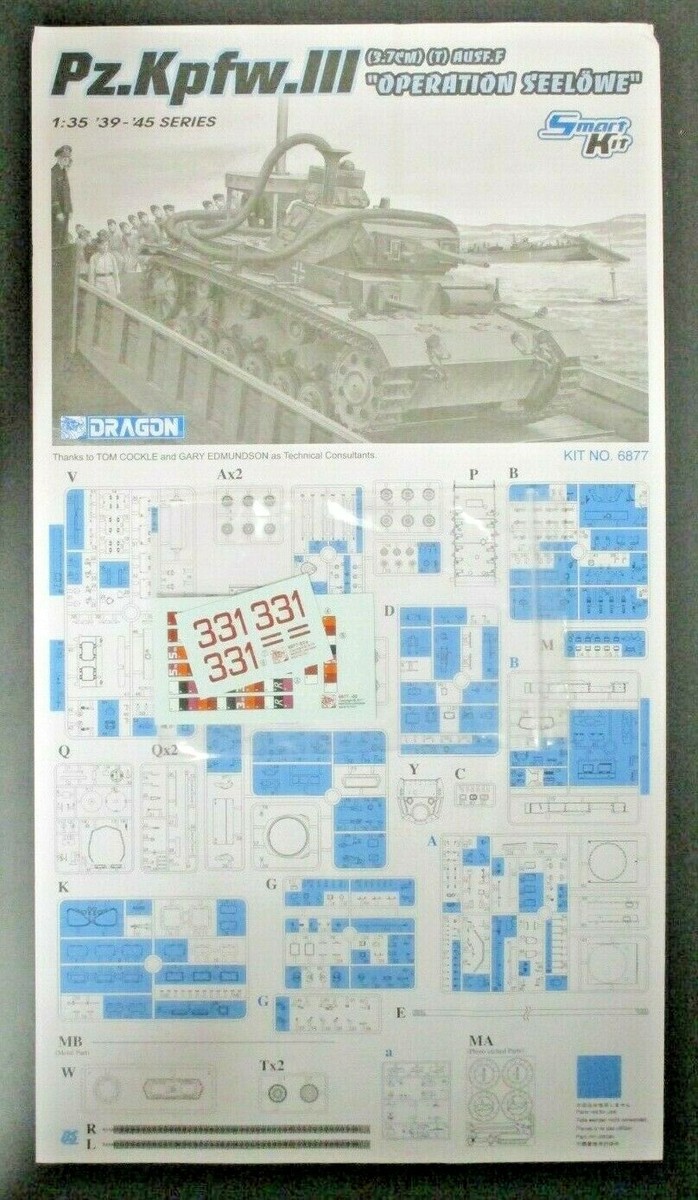 Dragon 1/35 Scale Pz KPfw III Ausf.F 