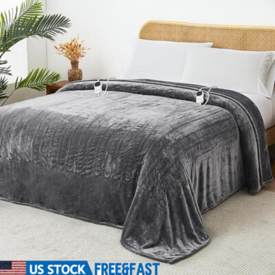 Electric Heated Heating Blanket Queen 84x90'' W/10 Heating Levels 8 Hour Auto Off