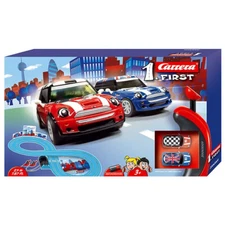 Carrera First 63009 Mini Cooper S Figure 8 HO Scale Slot Car Set