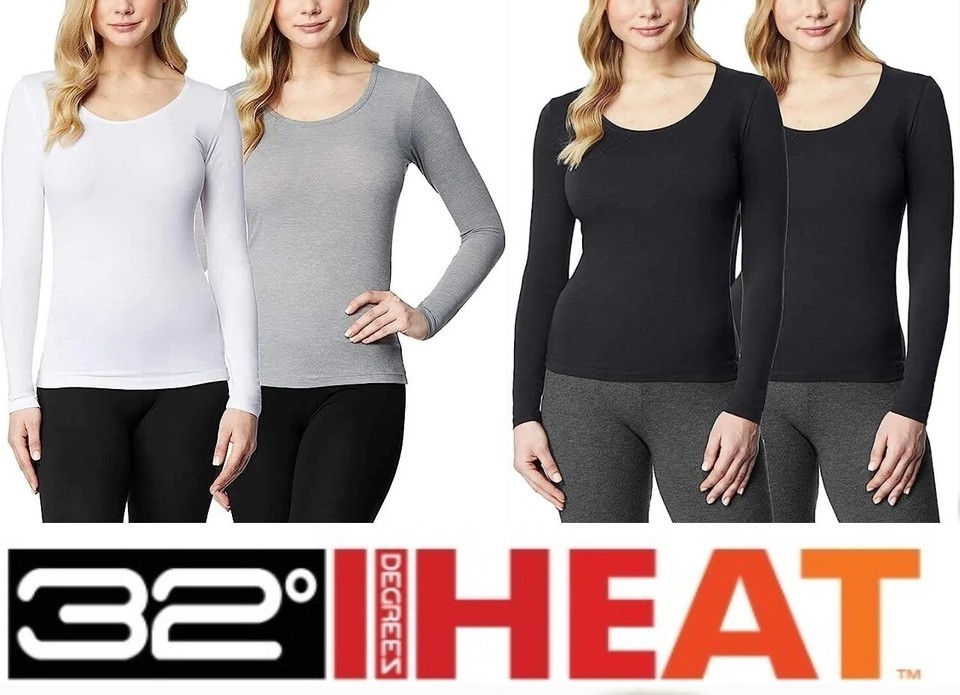 Camiseta 32° Heat para mujer manga larga cuello redondo - Paquete de 2 - 1307806