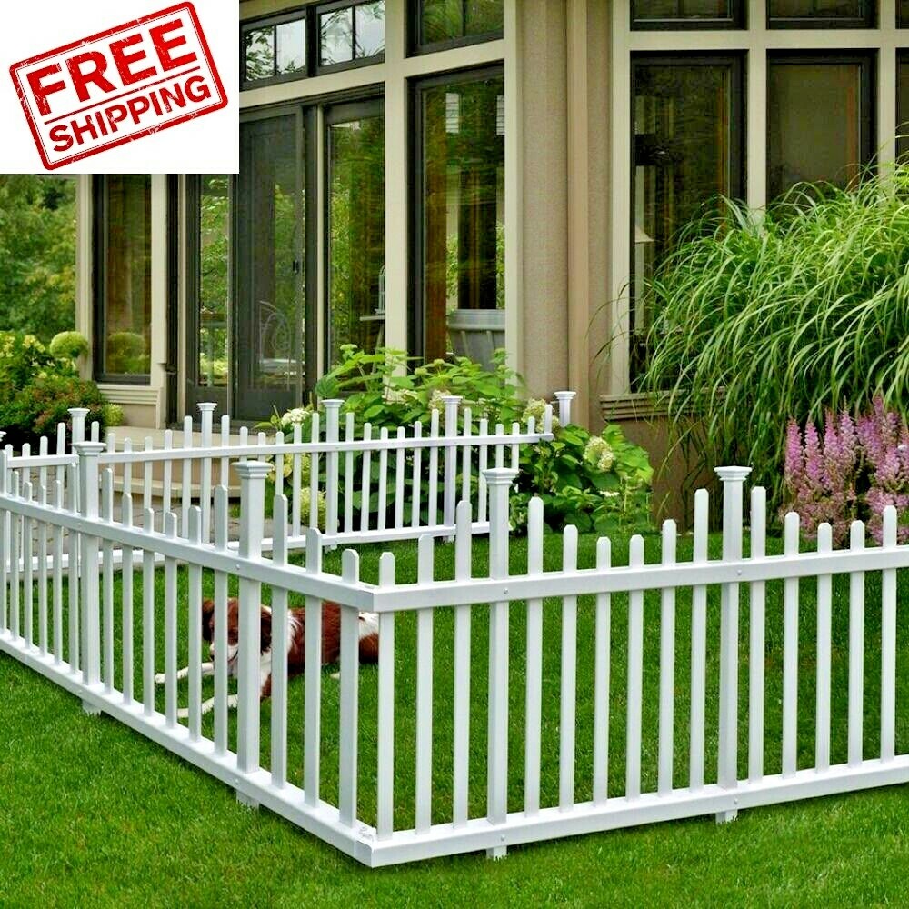 No Dig Fence Garden Lawn Fencing Panel Vinyl Decorative Barrier White For Sale Online Ebay
