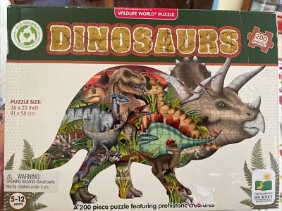 The Learning Journey Wildlife World Puzzle Dinosaurs 200 Pcs Sealed Pieces BoxDG