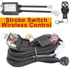 LED Light Bar Wiring Harness Kit + Wireless Remote Control Strobe Switch 12V CAR
