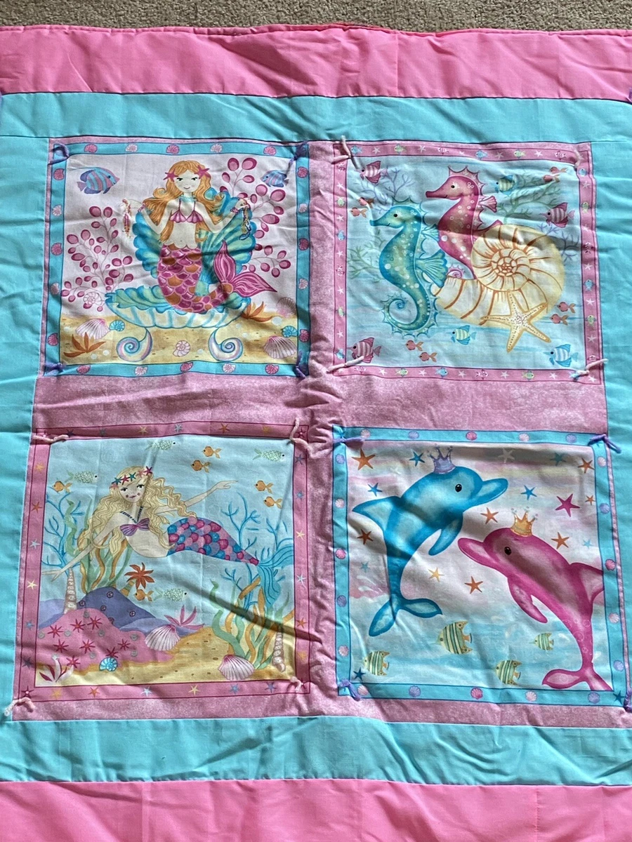 Mermaid baby quilt sale