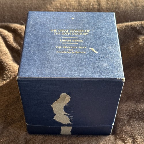 Baccarat Dwight Eisenhower The Franklin Mint Paperweight 1979 Great Leaders - Picture 5 of 7
