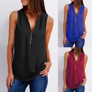 women's chiffon sleeveless tops