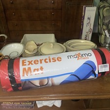 Maximo Fitness Yoga Mat - Multipurpose Extra Thick Exercise Mat- RED NEW