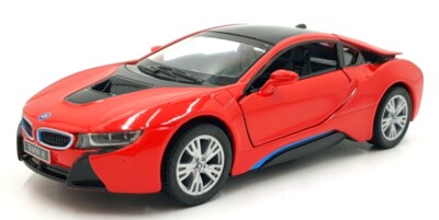 Kinsmart 1/36 Scale KT5379D - BMW i8 Pull Back and Go - Red