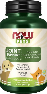 NOW FOODS, PETS JOINT SUPPORT Knochen Gelenken 90 Kauttabletten SUPER PREIS