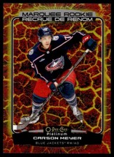 Carson Meyer Rookie 2022-23 O-Pee-Chee Platinum Hot Magma #249 126/499 Columbus