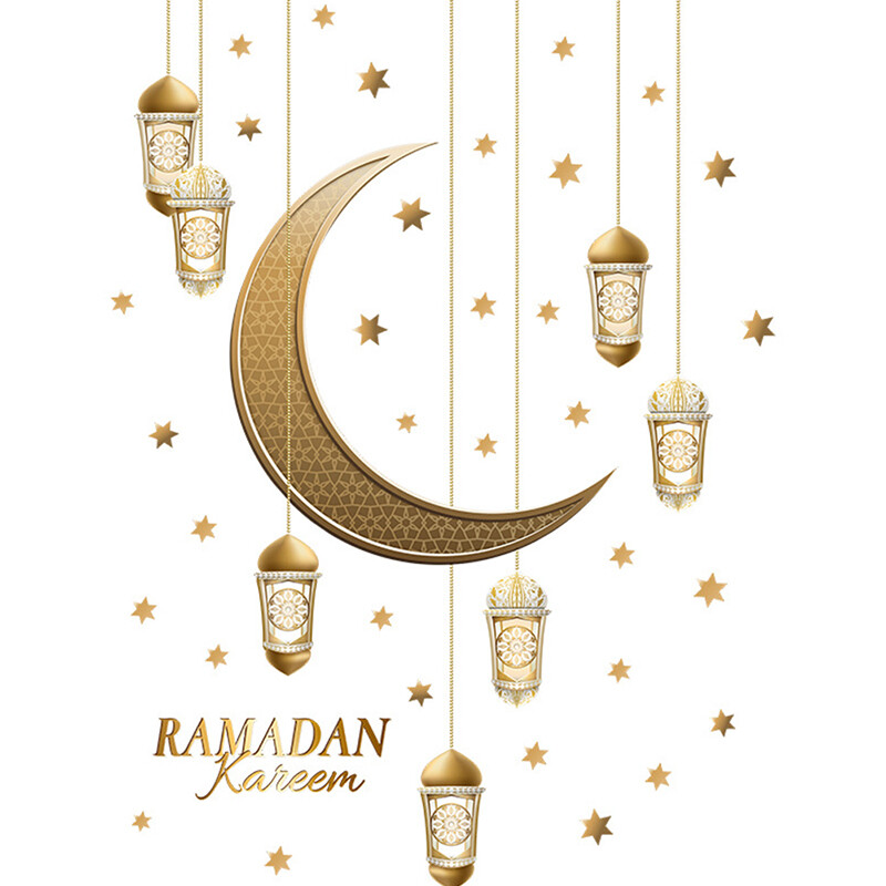 Ramadan Window Sticker Eid Mubarak Ramadan Decoration Islamic Muslim