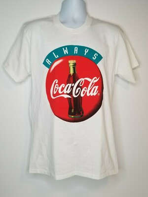 Vintage Always Coca Cola 90s Single Stitch T-Shirt Large White