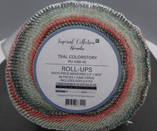 Robert Kaufman Roll Up/Jelly Roll - Teal Colorstory - RU-1206-40 NEW b1