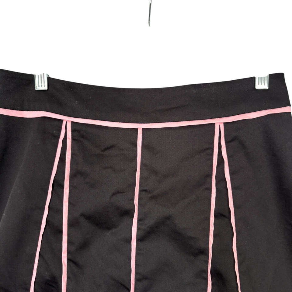 Miss Shop Womens Vintage Y2K Low-Waist A-Line Skirt Preppy Coquette Black/Pink 8 - image 4 of 4