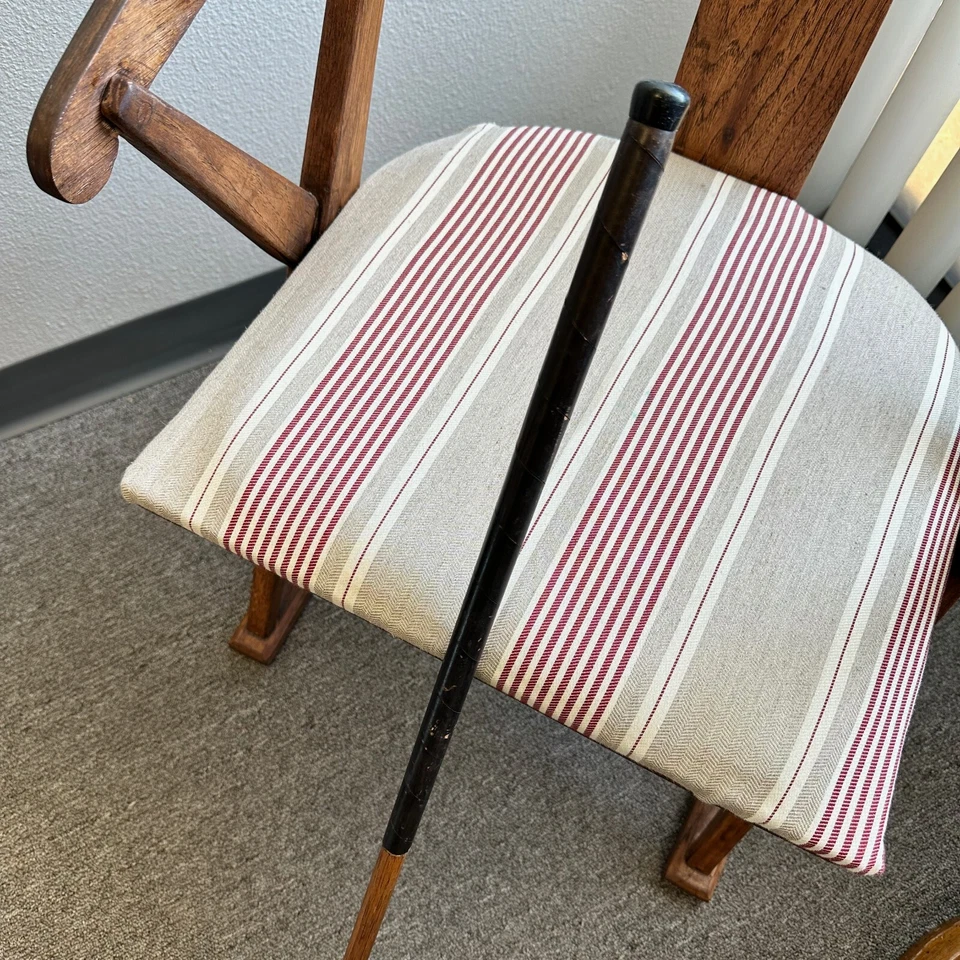 Антикварная оригинальная кожаная ручка Walter Hagen 1920-е вогнутый гикори сэнд-ведж 17 дюймов - Изображение 2 из 4