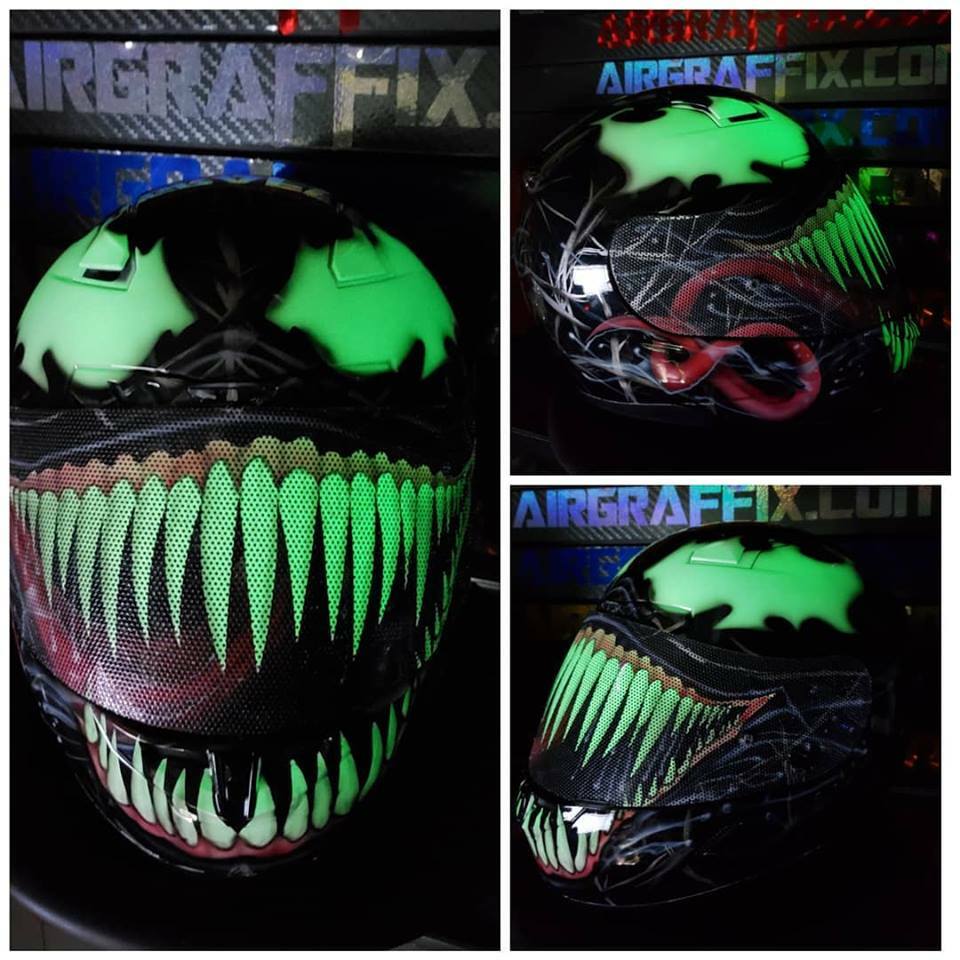 glow motorcycle helmet Night Legend In The Dark L lightweight protection Recessed twin ICON ULTRAFLITE DOODLE MOTORCYCLE HELMET