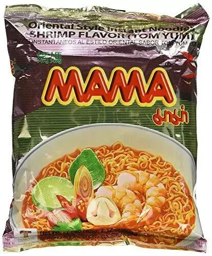 Mama Instant Ramen Noodle Tom Yum Shrimp Flavour, 2.12 oz X 