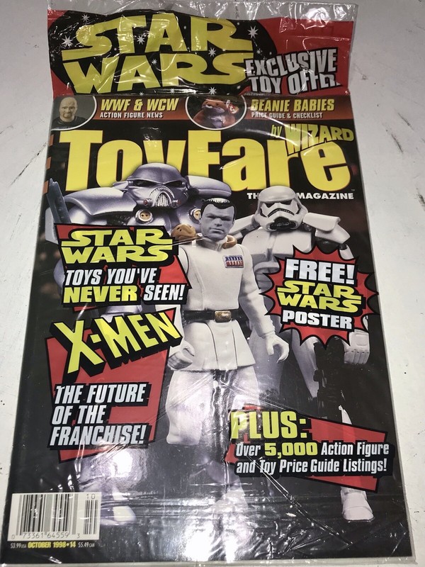 Brand New Toyfare Magazine #14 Sealed Vintage 1998 Wizard w/ Star Wars Poster