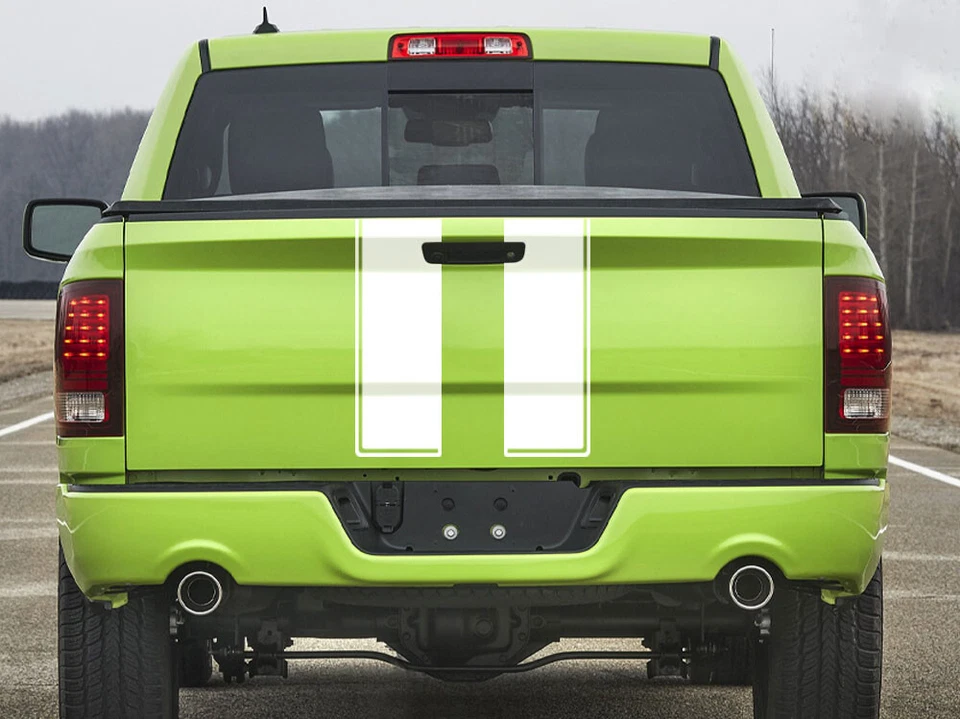 Pegatinas traseras capó para camioneta Dodge Ram 1500 2500 capó puerta trasera carreras rayas Foto 4 de 4