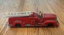 MARX Wind Up Plastic Fire Truck with Wind Up Siren -Parts-