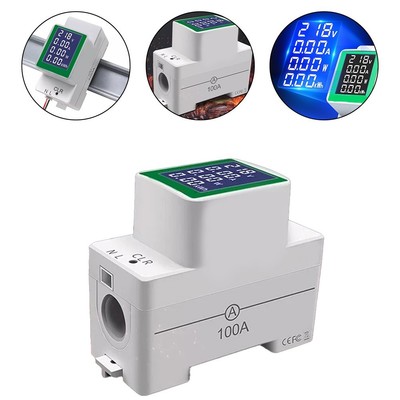 Energieüberwachungsmessgerät AC 50V300V 100A LCD Display zur Strommessung