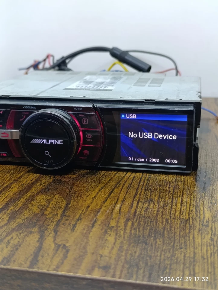 Autoradio Alpine iDA-x100 vintage Youngtimer façade USB Ipod - Photo 3/4