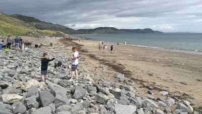 Photo 6x4 Coastline, Lyme Regis The coastline east of Lyme Regis under &# c2017