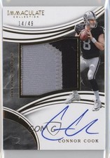 2016 Panini Immaculate Premium Rookie 14/49 Connor Cook #CC Patch Auto f0v