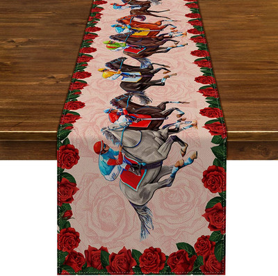 Kentucky Table Runner for Horse Race Run for the Roses Decoration Churchill Down