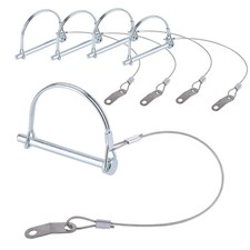 5pcs Trailer Hitch Pins with Steel Quick Release Ring, 1/4" x 2-3/4" Shaft Lo...