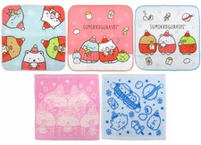 Sumikko Gurashi towel set of 5, 25cm hand towels, character designs, used