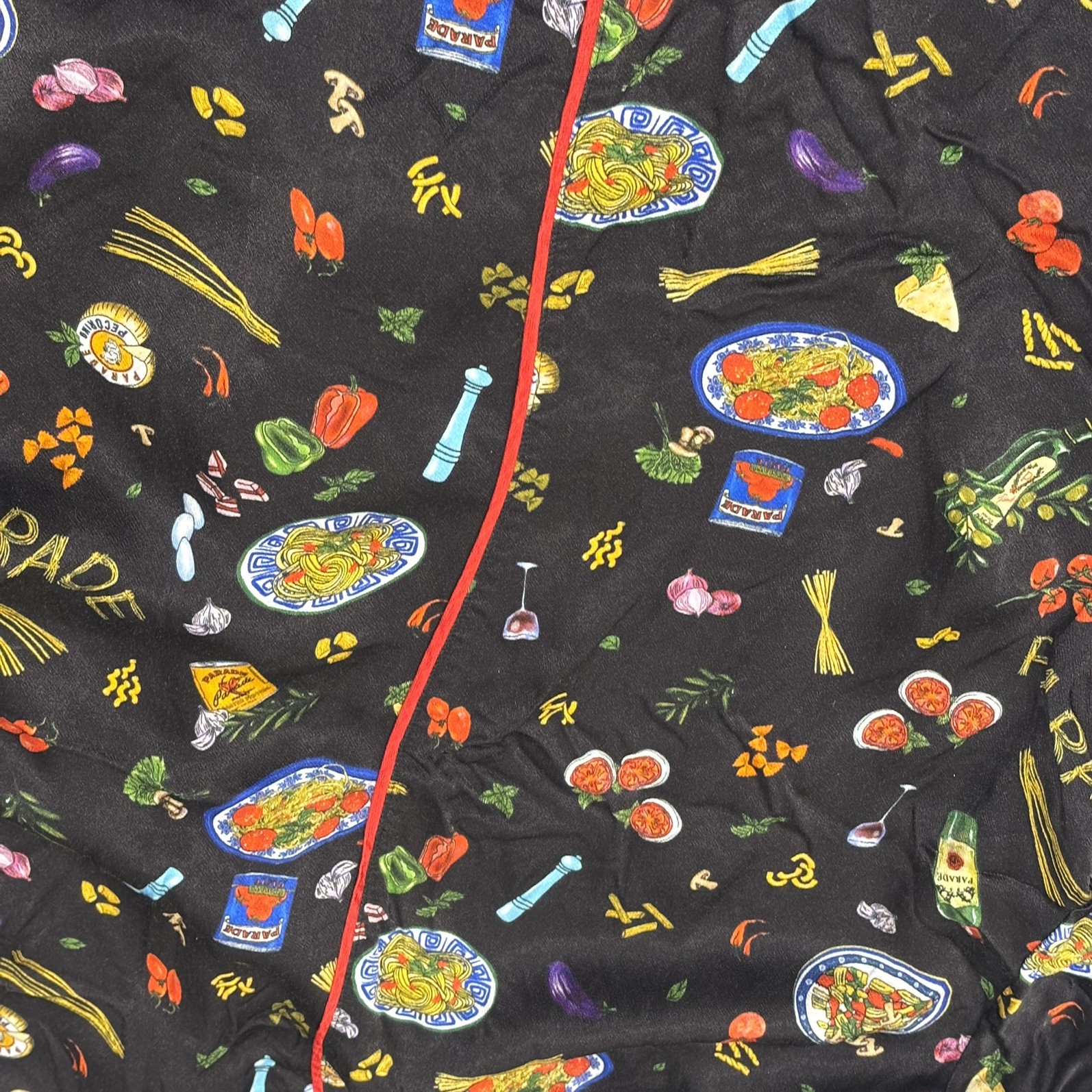 Parade women’s medium Italian dinner pajama shorts set Jammie’s unique sleepwear